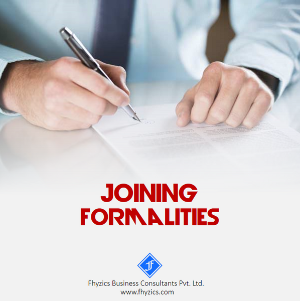 SOP-HR-002 : Joining Formalities